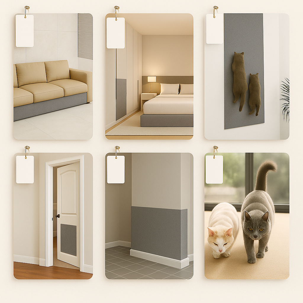 Tapis Adhésif Protecteur pour Griffes de Chat